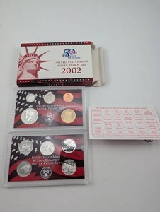 2002 United States Mint Silver Proof Sets, Lot of 2