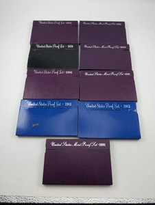 Estate Collection of 9 United States Proof Sets, 1978-1993