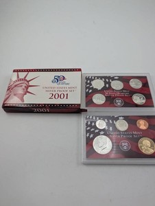 2001 U.S. Mint Silver Proof Sets, Estate Lot of 2
