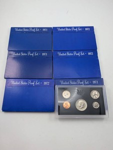 Estate Collection United States Proof Sets 1971 & 1972 (Lot of 6)