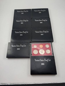 Estate Lot of 8 United States Proof Sets 1981-1982
