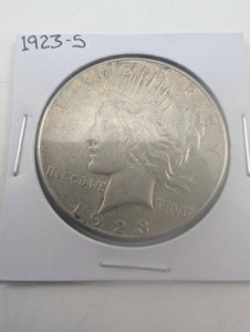1923-S Peace Dollar From Estate Collection