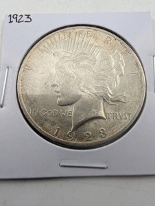 1923 U.S. Peace Silver Dollar From Estate Collection