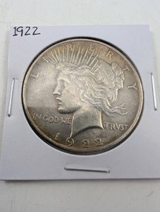 1922 Peace Silver Dollar From Estate Collection