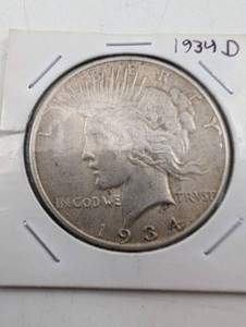 1934-D Peace Silver Dollar