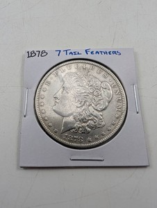1878 Morgan Silver Dollar, 7 Tail Feathers