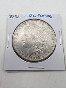 Estate 1878 Morgan Dollar - 7 Tail Feathers