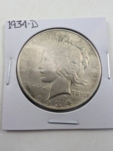 Estate 1934-D Peace Dollar