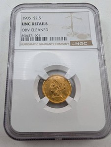 1905 $2.5 NGC Encapsulated Coin