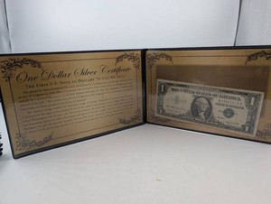 Estate Framed 1957B One Dollar Silver Certificate Display