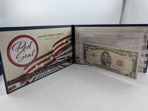 Estate 1953 Five Dollar Red Seal Note Display