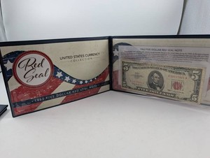 Estate Collection 1963 Five Dollar Red Seal Note Display