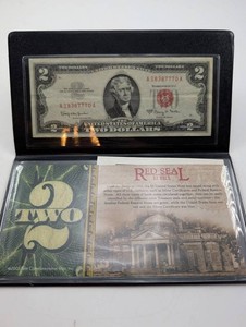 Estate 1963 Series A Red Seal $2 Note In Presentation Case