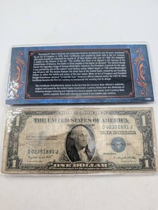 Estate 1935-G $1 Silver Certificate with Certificate of Authenticity