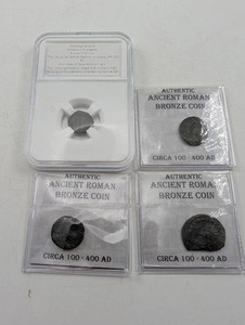 Estate Collection Ancient Roman Bronze Coins (Lot of 4)