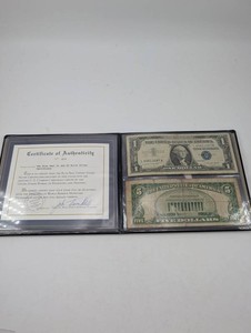 Estate Collection U.S. Silver Certificates in Album (Lot of 2)