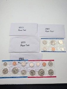 Estate Collection of 1977, 1981 & 1985 U.S. Mint Sets (Lot of 4)