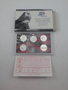 2007 United States Mint 50 State Quarters Silver Proof Set