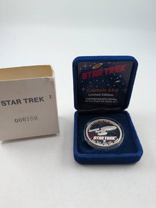 Star Trek Captain Kirk 1 Troy Ounce .999 Fine Silver Proof Medal