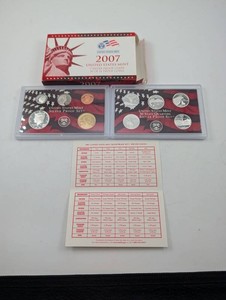 Estate 2007 United States Mint Silver Proof Coin Sets