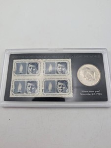 Estate JFK Kennedy Half Dollar Memorabilia Collection (Lot of 2)