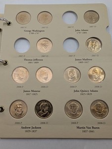 Estate Presidential Dollar Coin Collection Album