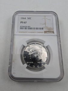 1964 Kennedy Half Dollar NGC PF67 Estate Collection
