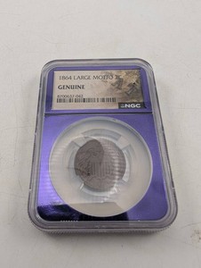 Estate 1864 Large Motto 2C Genuine NGC Certified Coin
