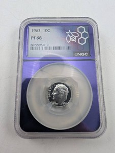 1963 NGC PF 68 Roosevelt Dime