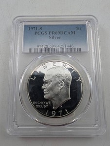 Estate 1971-S Eisenhower Dollar PCGS PR69DCAM Silver