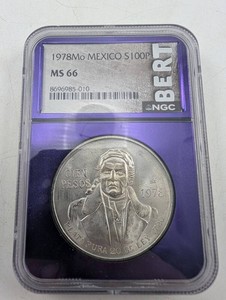 Estate 1978 Mexico 100 Pesos Silver Coin