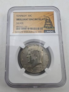 Estate Collection NGC Kennedy 50C Silver Half Dollar