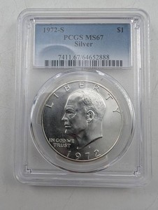 Estate 1972-S PCGS MS67 Silver Eisenhower Dollar