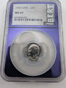 Estate 1965 SMS 10C NGC MS 69 Roosevelt Dime