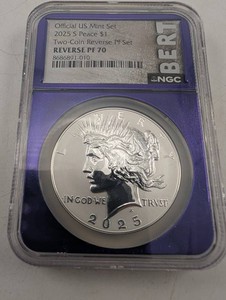 Estate 2025 S Peace $1 Two-Coin Reverse PF Set NGC