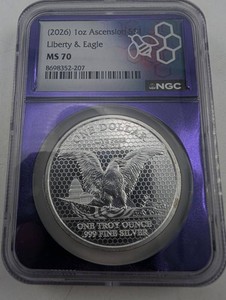 2026 Ascension $1 Liberty & Eagle 1 oz Silver NGC MS70