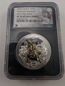 2022 Cook Islands $10 Theodore Roosevelt NGC PF70 Ultra Cameo