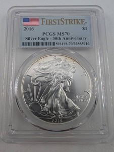 Estate 2016 PCGS MS70 Silver Eagle - 30th Anniversary