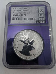 2020 Canada Woodland Caribou 34 Oz Silver Coin NGC PF70