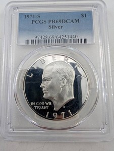 Estate Collection 1971-S Eisenhower Dollar PCGS PR69DCAM Silver
