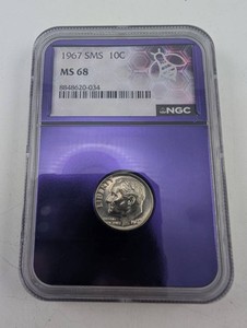 Estate 1967 SMS Roosevelt Dime, NGC MS 68