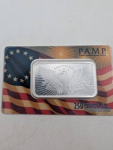 Estate PAMP 1 Oz Fine Silver Bar 250th Anniversary 1776-2026