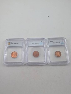Estate Collection of 3 ICG Lincoln Cents