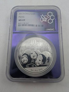 2013 China 10Y Panda NGC MS 69 10 oz Ag .999