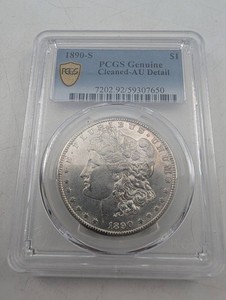 1890-S Morgan Silver Dollar PCGS Genuine Cleaned-AU Detail