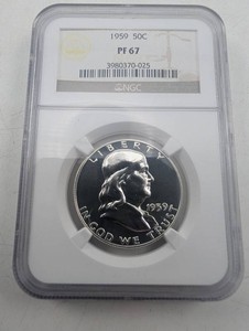 Estate 1959 Franklin Half Dollar NGC PF67