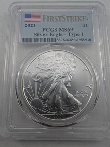 2021 PCGS MS69 Silver Eagle Type 1 $1