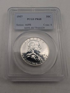 1957 PCGS PR68 Franklin Half Dollar
