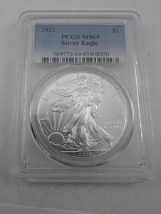 2012 PCGS MS69 Silver Eagle - Estate
