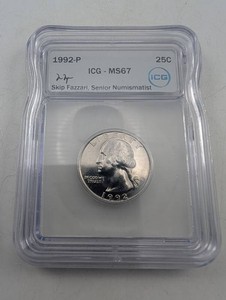 Estate 1992-P Washington Quarter ICG MS67